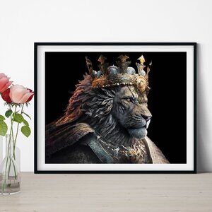 11x14 Lion King Wall Art Watercolor Oil Painting Art‎ Print